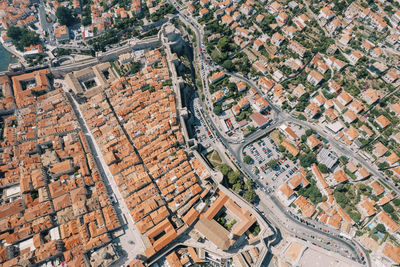 High angle view of cityscape