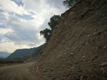 Scenic view of mountain against sky