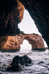 Rock formations at seaside