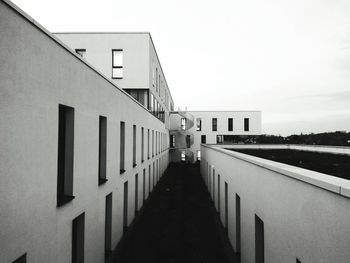 View of buildings against clear sky