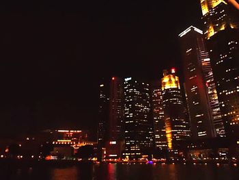 View of illuminated cityscape at night