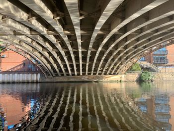 Arch bridge over river