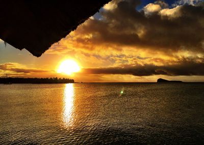 Sunset over calm sea