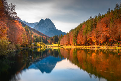 A beautiful lake in the alps 