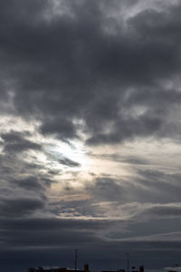 Low angle view of storm clouds in sky