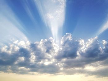 Low angle view of clouds in sky