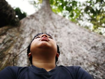 Low angle view of boy