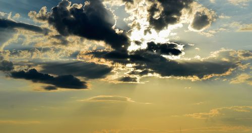 Low angle view of dramatic sky