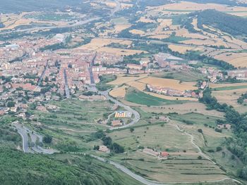 High angle view of cityscape