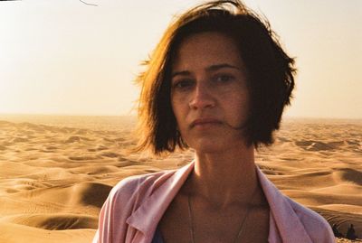 Close-up of young woman at beach