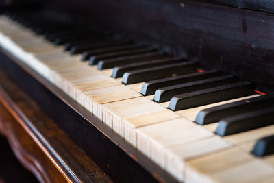 Close-up of piano