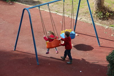 Children playing on playground