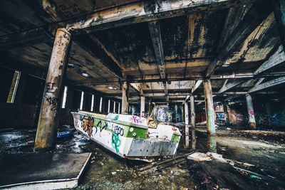 Interior of abandoned building