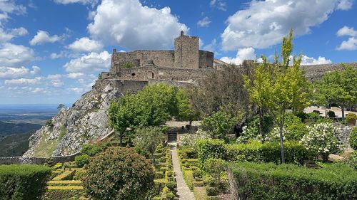 Panoramic view of historic building against sky