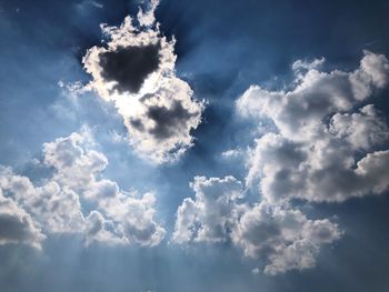 Low angle view of clouds in sky