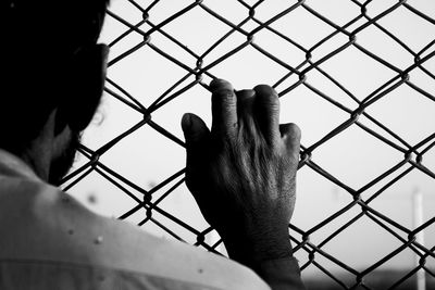 View of a monkey in cage