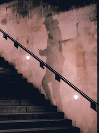 Low angle view of stairs against sky