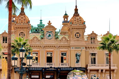 Exterior of monte carlo casino against sky