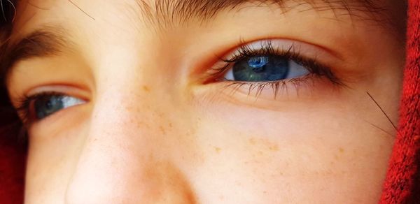 Close-up of thoughtful boy looking away