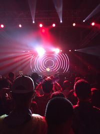Crowd at illuminated music concert