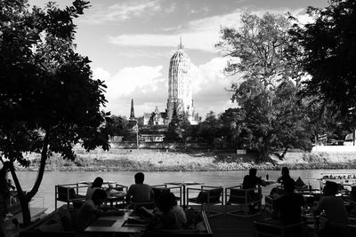 Tourists enjoying at park