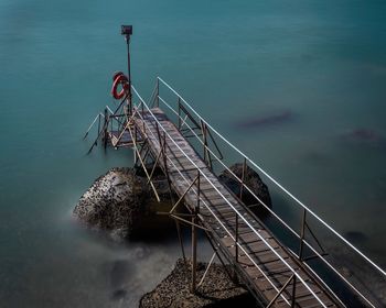 High angle view of sea against sky