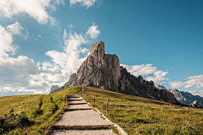 Scenic view of land against sky