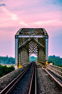 Railroad tracks against sky