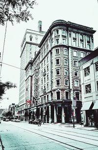 Low angle view of buildings in city