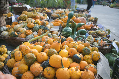 Close-up of fruits for sale at market stall