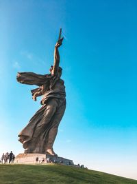 Low angle view of statue