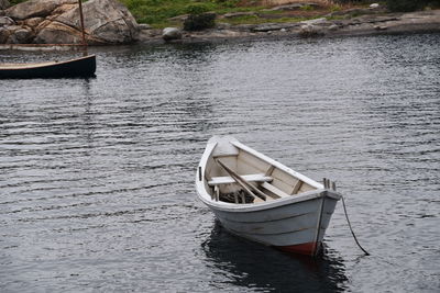 View of boats in lake