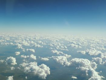 Aerial view of clouds in sky