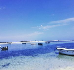 Boats in sea