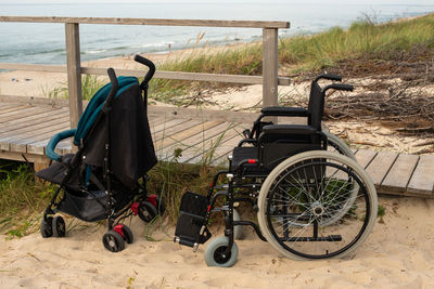 Bicycles on beach