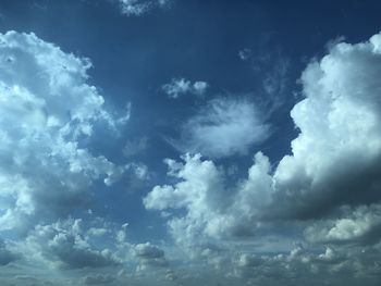 Low angle view of clouds in sky