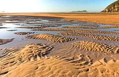 Scenic view of desert against sky