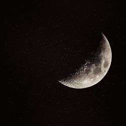 Low angle view of moon in sky