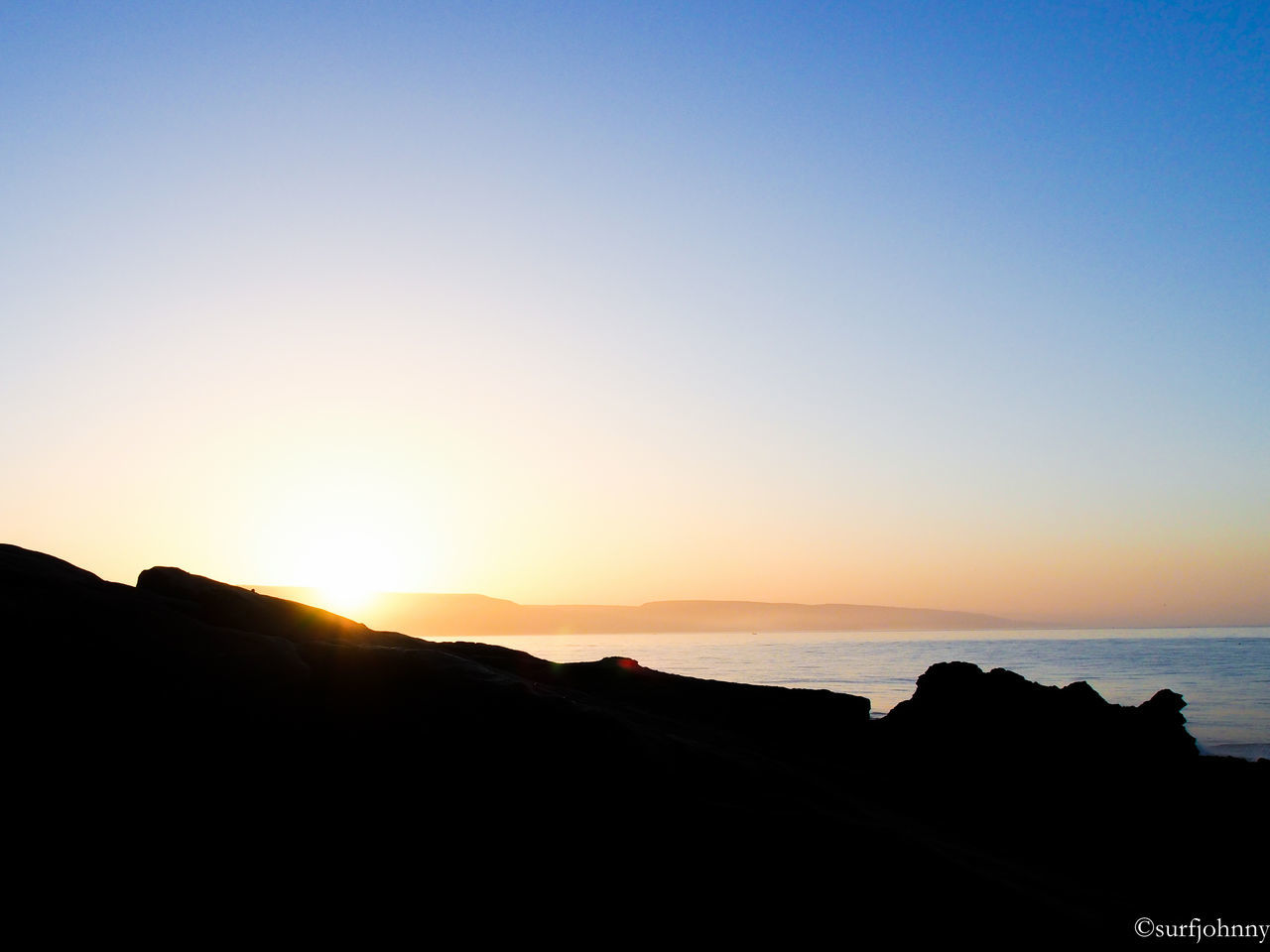 VIEW OF SEA AT SUNSET