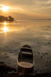 Scenic view of sea during sunset