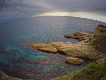 Scenic view of sea against sky