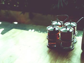 Close-up of drink on table