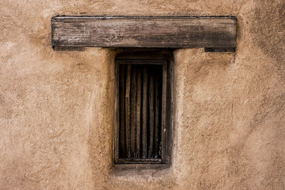 Closed door of building