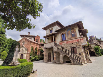 Exterior of historic building against sky