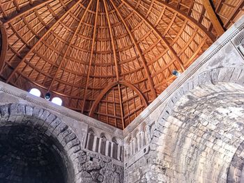 Low angle view of ornate ceiling