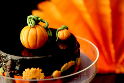 Close-up of halloween cake