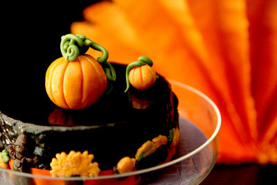 Close-up of halloween cake