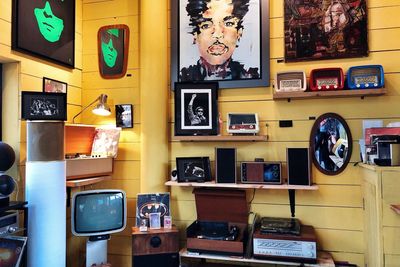 Information sign on display at store