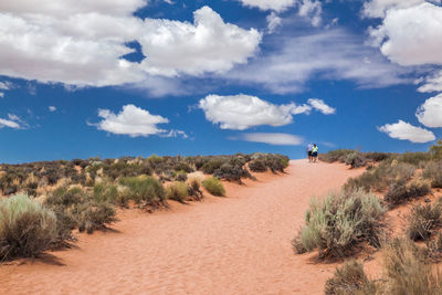 Scenic view of desert against sky