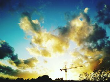 Low angle view of sky during sunset